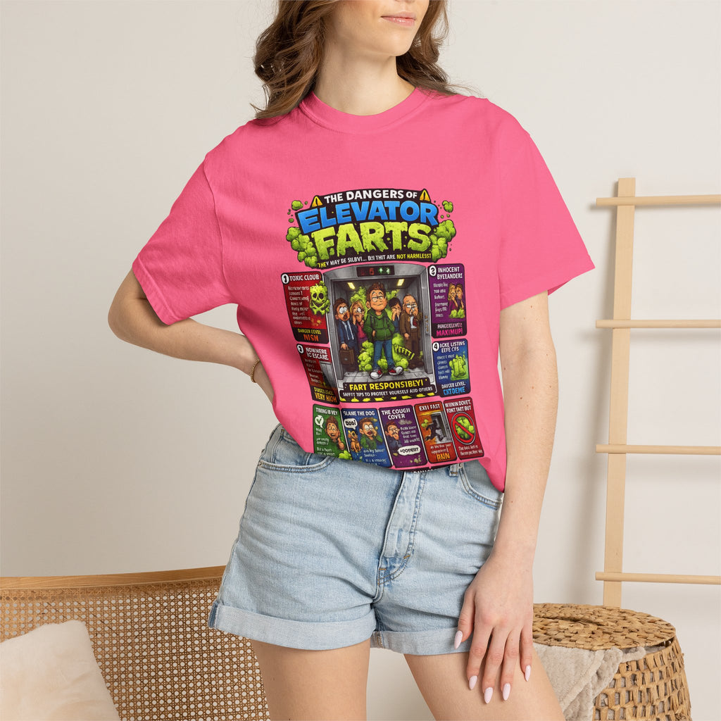Elevator Farts chart T-shirt | Funny Bathroom Humor Tee