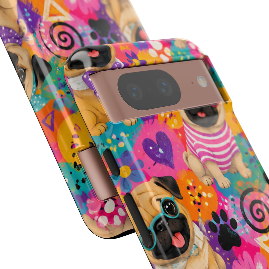 Pug Pop Art Phone Case — Colorful Pug Pattern Tough Case
