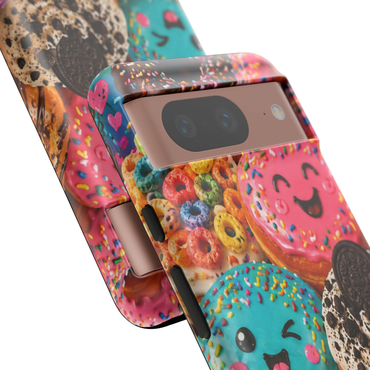 Donut Smile Tough Phone Case — Cute Colorful Desserts Protective Cover