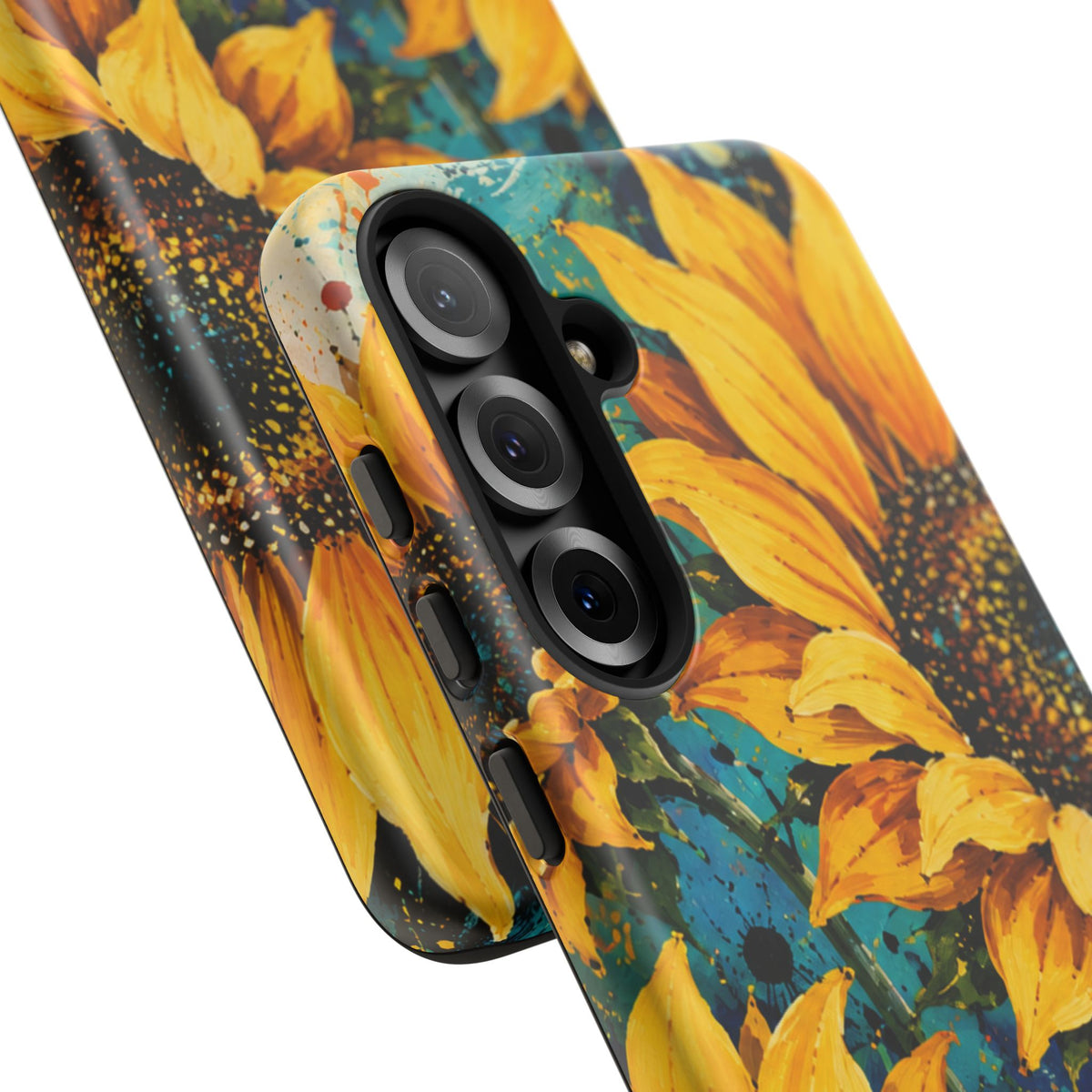 Sunflower Art Phone Case — Vibrant Yellow Floral Tough Case