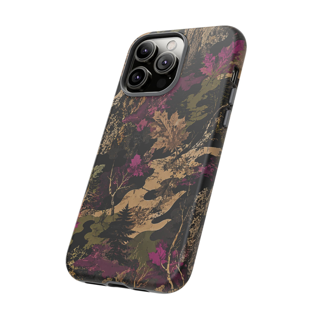 Camo Floral Tough Phone Case — Rugged Nature-Inspired Protection