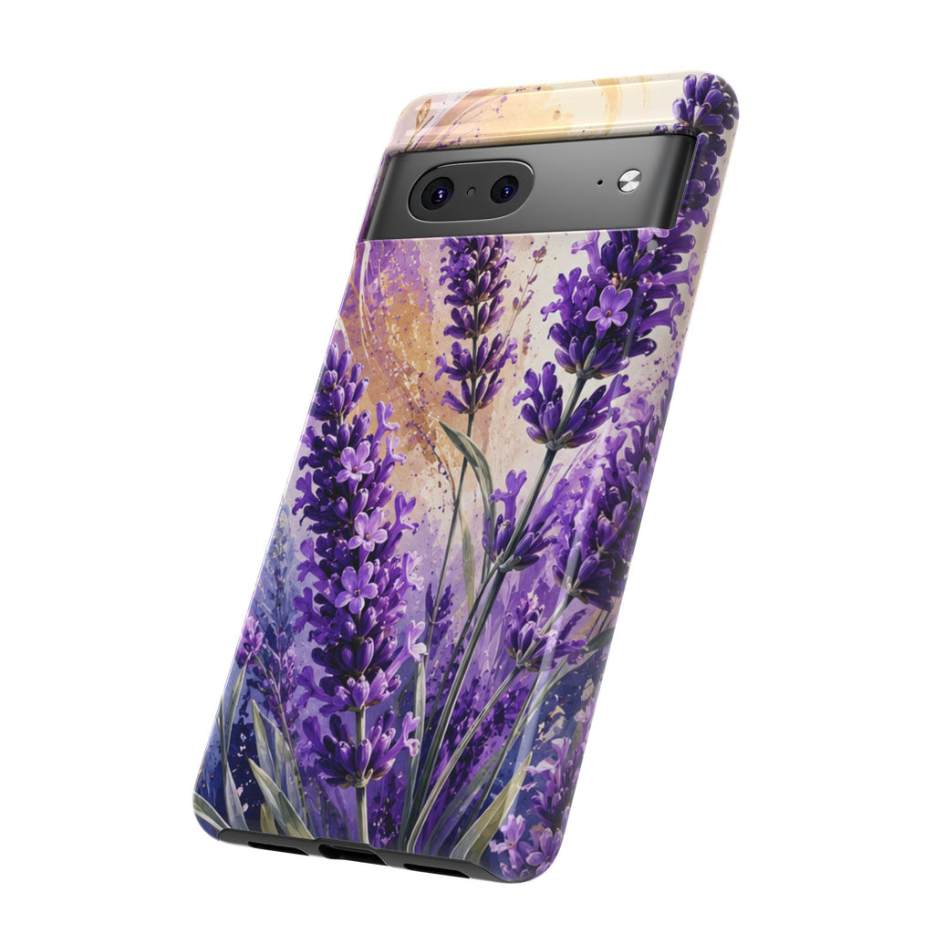 Lavender Bouquet Tough Phone Case — Protective Floral iPhone Case