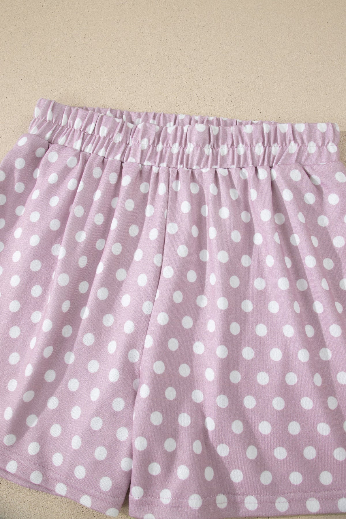 Polka Dot Relaxed Top & Drawning Shorts Set