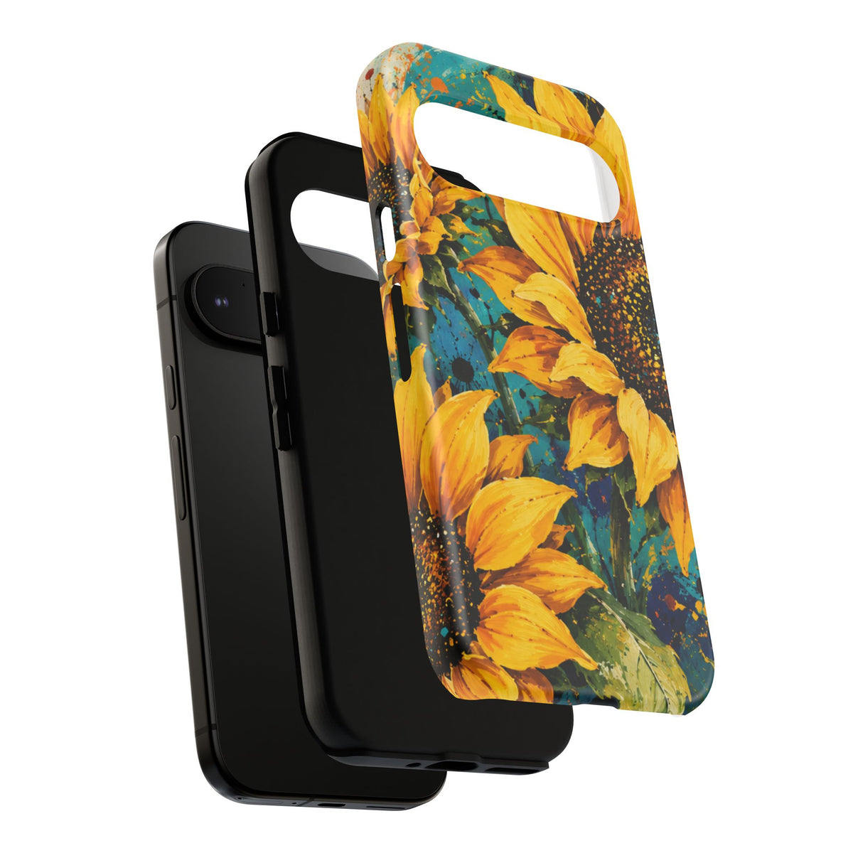Sunflower Art Phone Case — Vibrant Yellow Floral Tough Case
