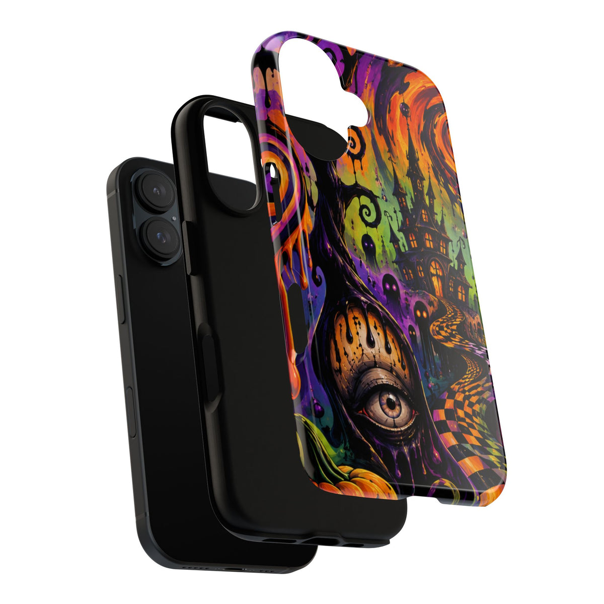 Phone Case — Psychedelic Haunted House Halloween Design