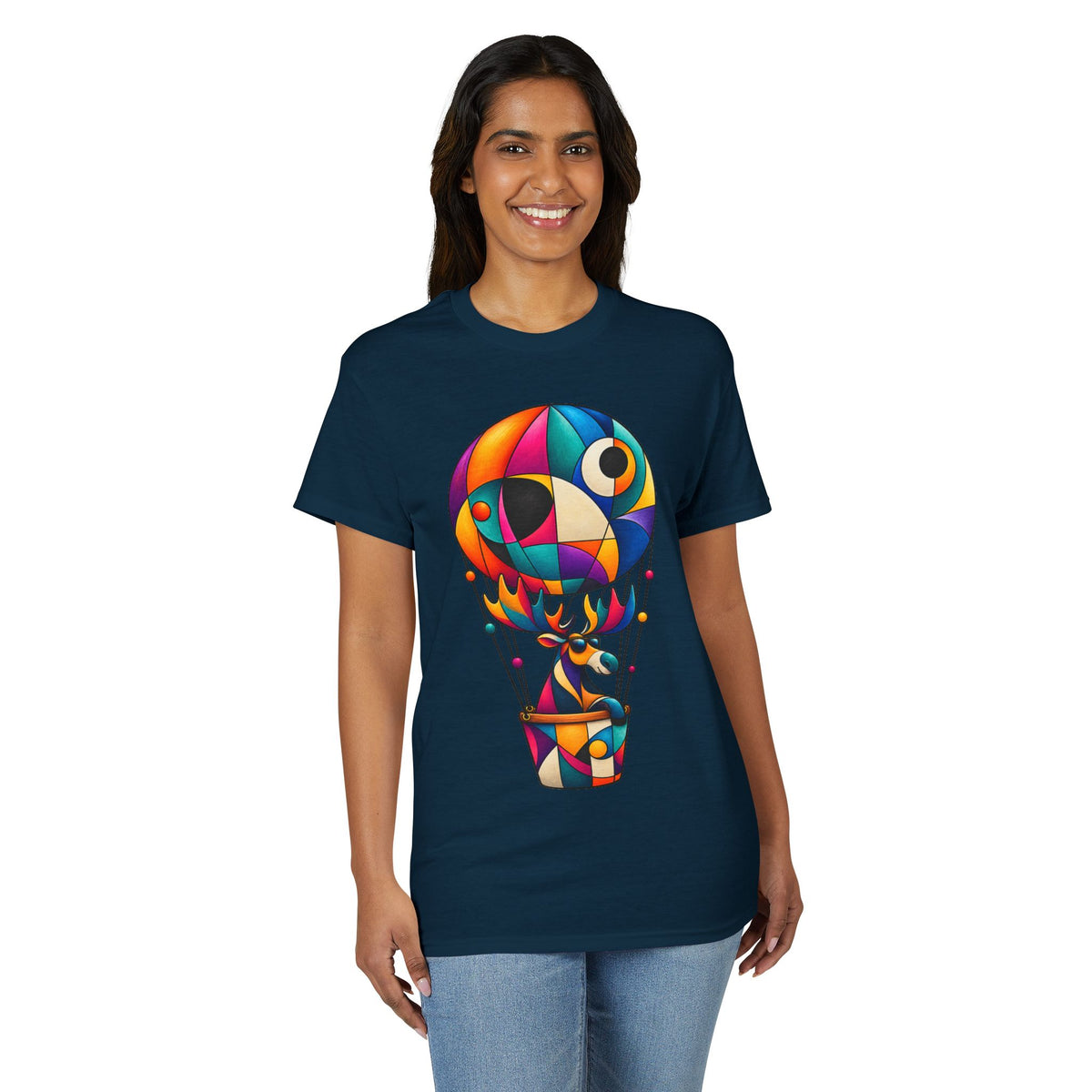 Colorful Geometric Hot Air Balloon T-Shirt