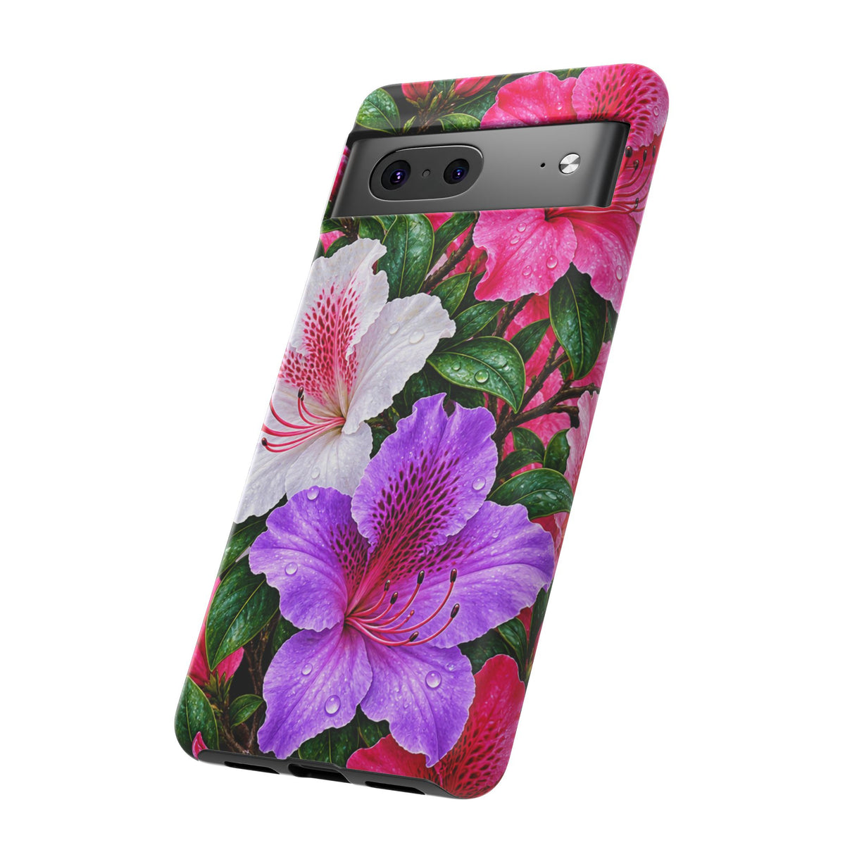 Floral Azalea Phone Case — Vibrant Pink & Purple Blossom Protection