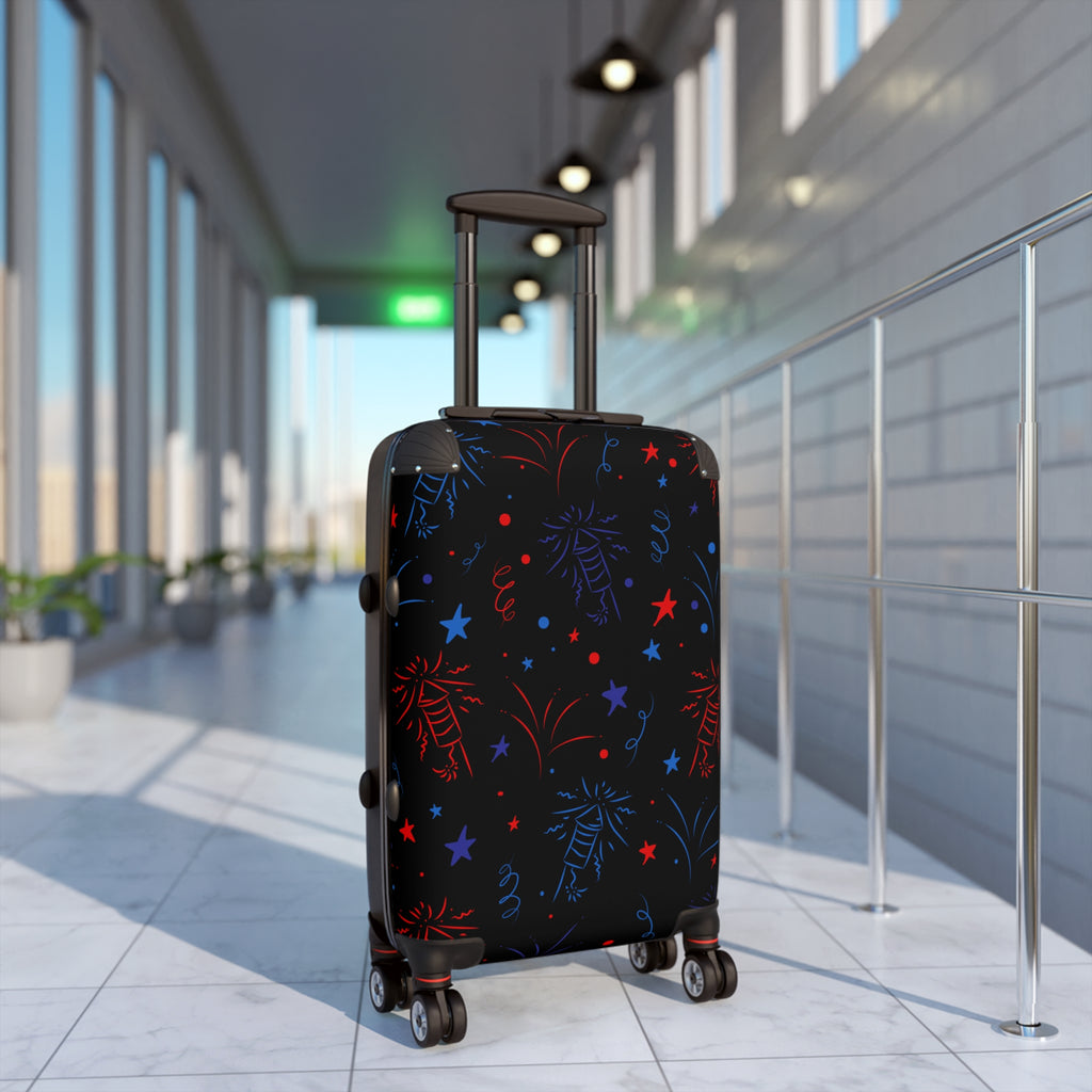 Suitcase — Patriotic Fireworks Carry-On Luggage