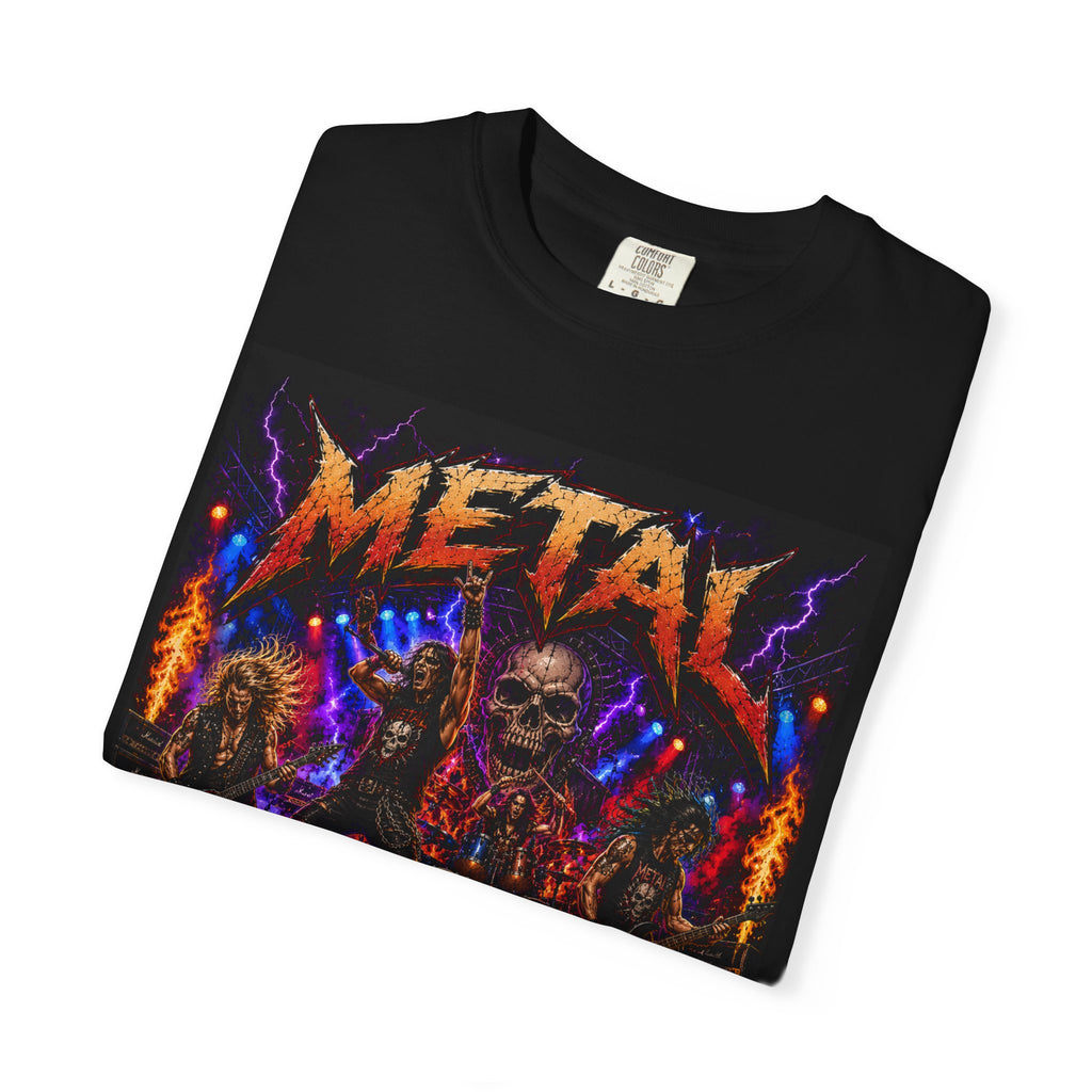 Metal Skull Band Crowd T-shirt | Heavy Metal Concert Graphic