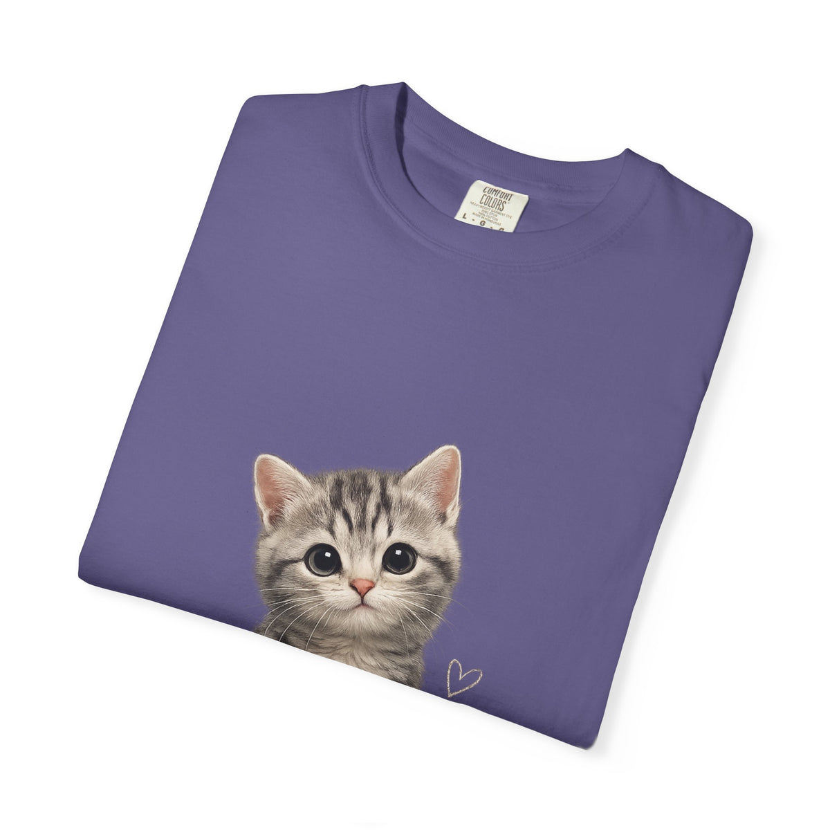 Smiling Tabby Kitten T-Shirt | Cute Cat Illustration