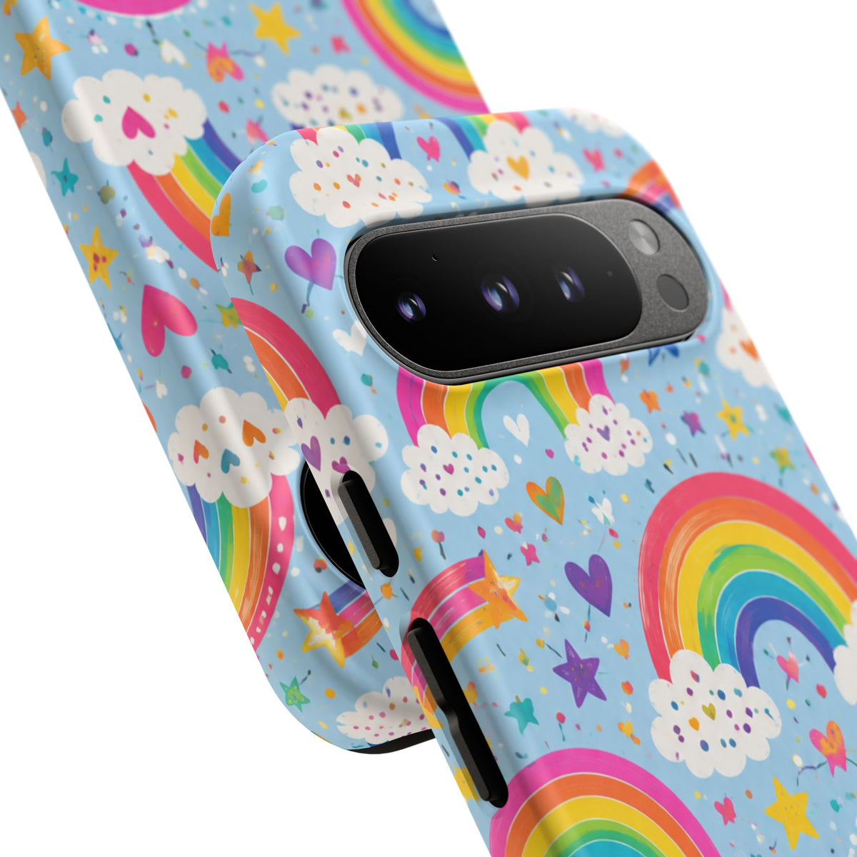 Rainbow Clouds Phone Case — Cute Pastel Rainbow Pattern Tough Case