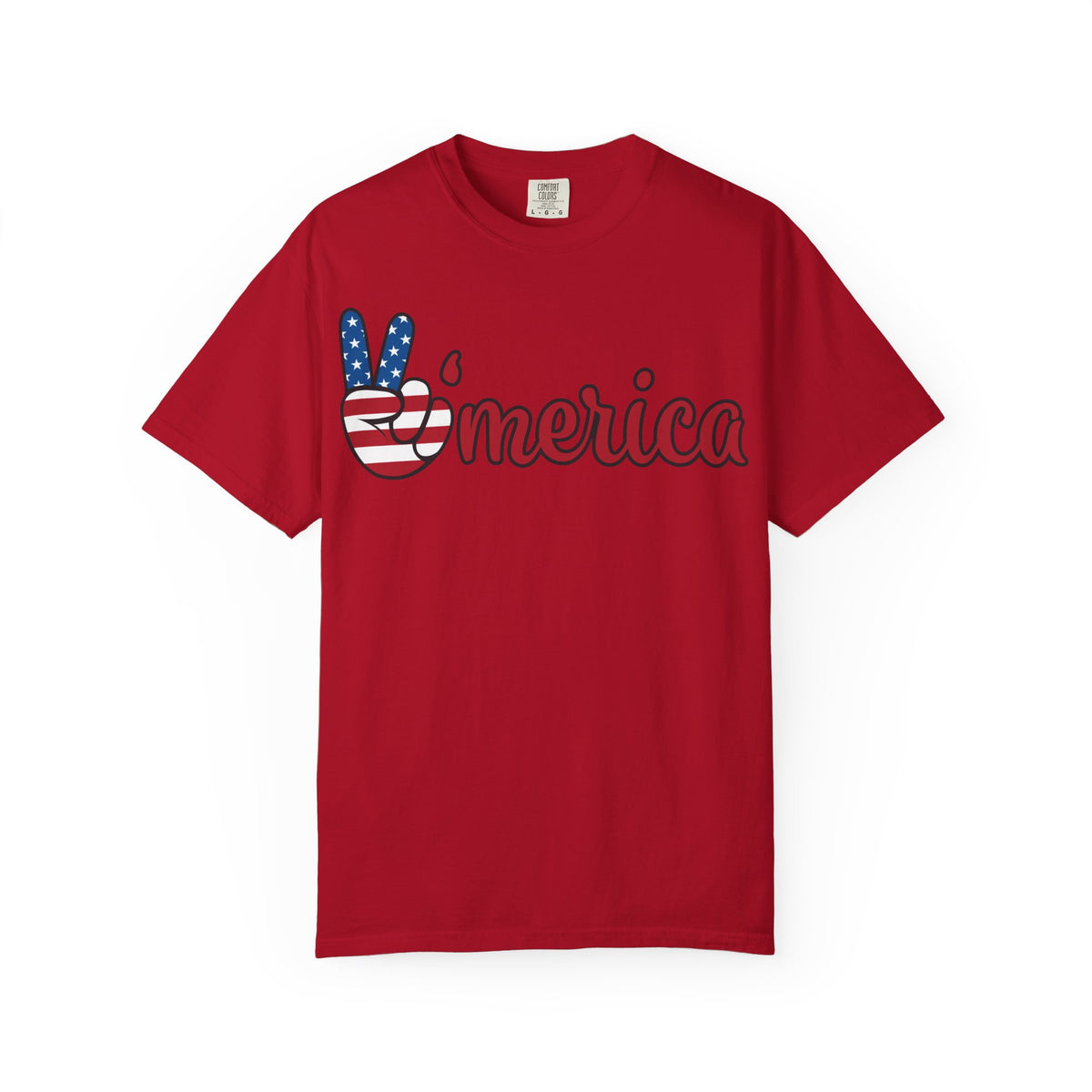 'Merica Patriotic Peace Sign T-Shirt – American Flag Fourth of July Tee