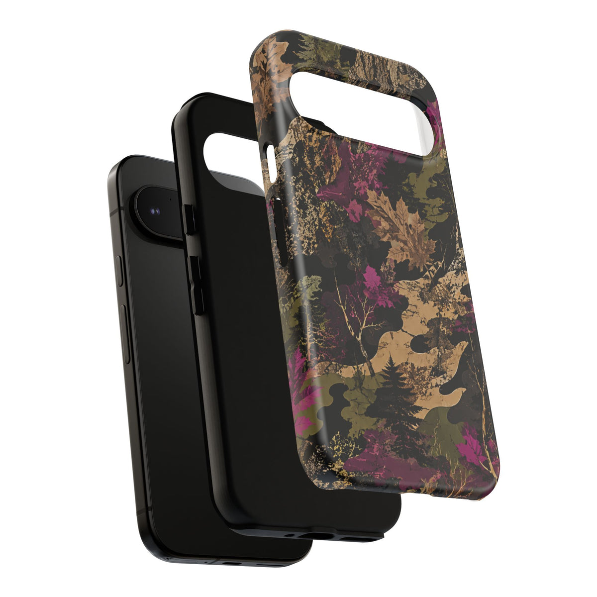 Camo Floral Tough Phone Case — Rugged Nature-Inspired Protection