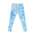 Winter Snowflake Leggings — Blue Holiday All-Over Print