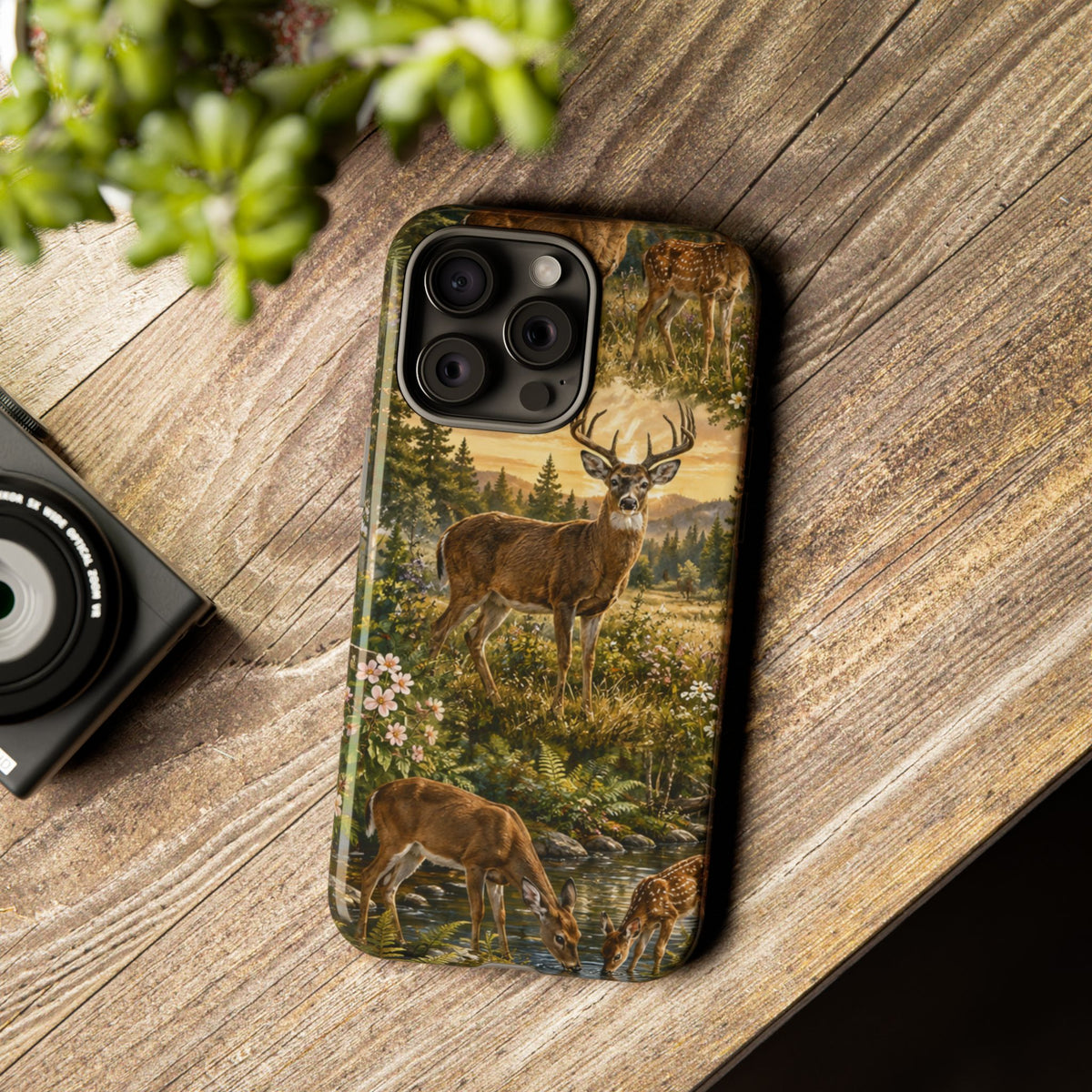 Deer Forest Phone Case — Woodland Bucks Nature iPhone Cover