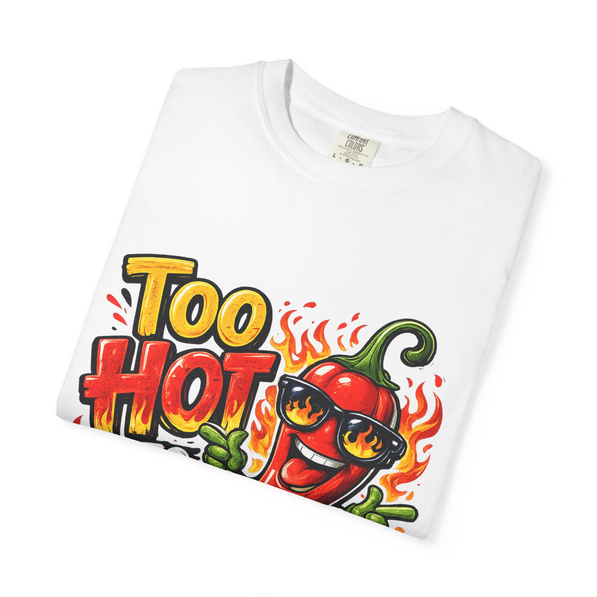 Too Hot to Handle pepper graphic T-shirt | spicy chili design