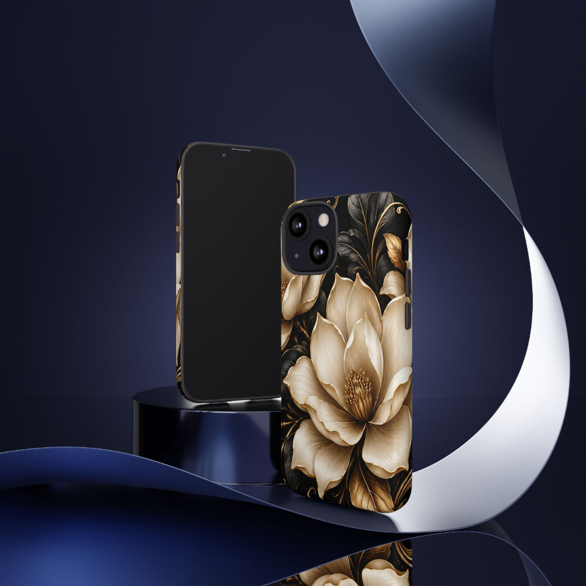 Floral Tough Case — Elegant Gold Magnolia Phone Case
