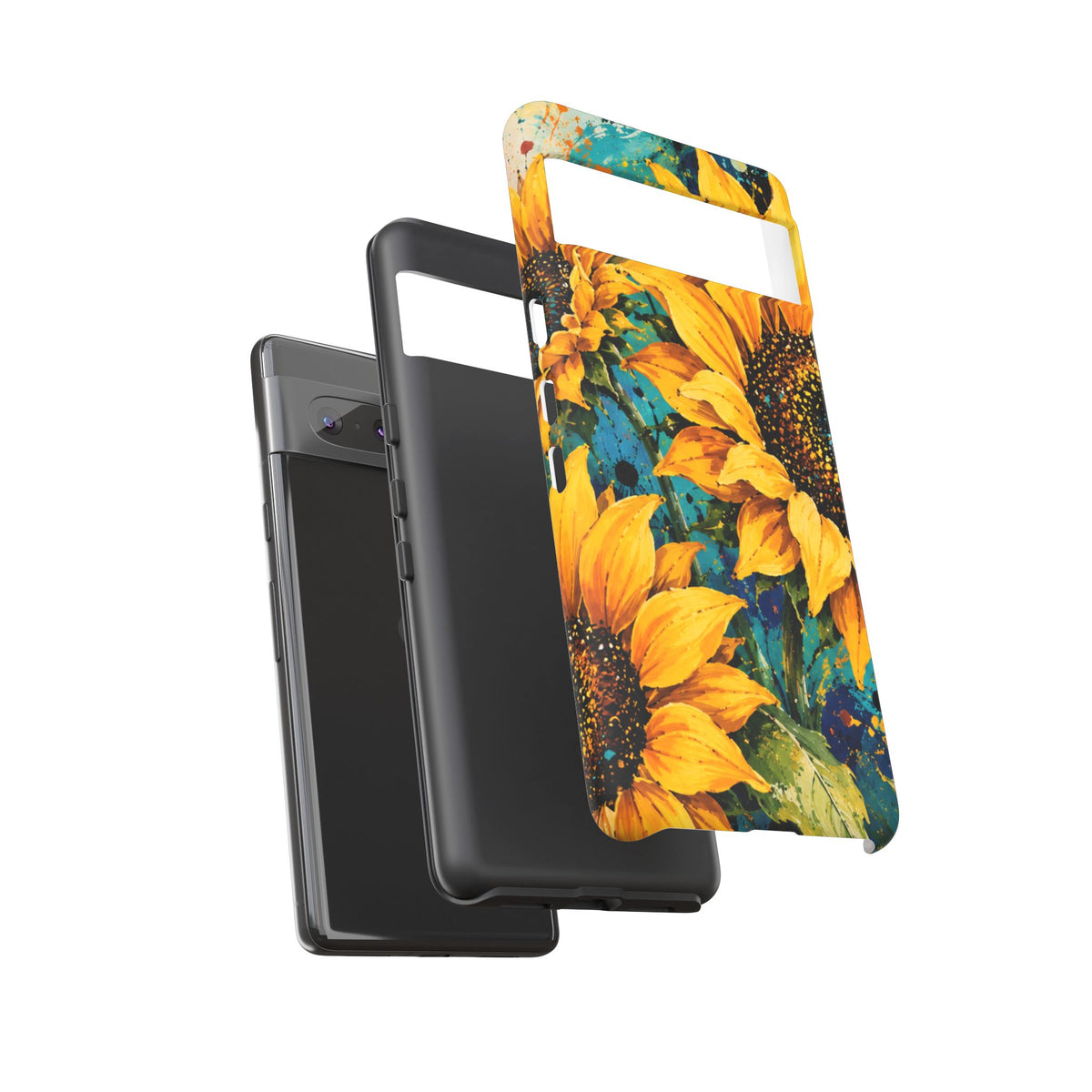 Sunflower Art Phone Case — Vibrant Yellow Floral Tough Case