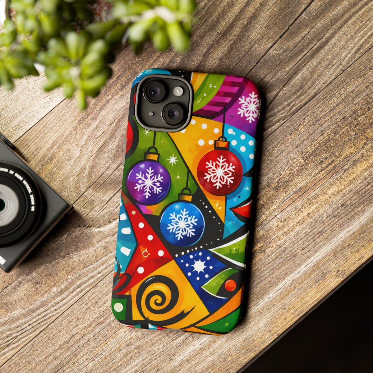 Holiday Ornament Phone Case — Colorful Festive Christmas Design