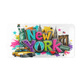 New York graffiti skyline Vanity Plate | Statue of Liberty taxi