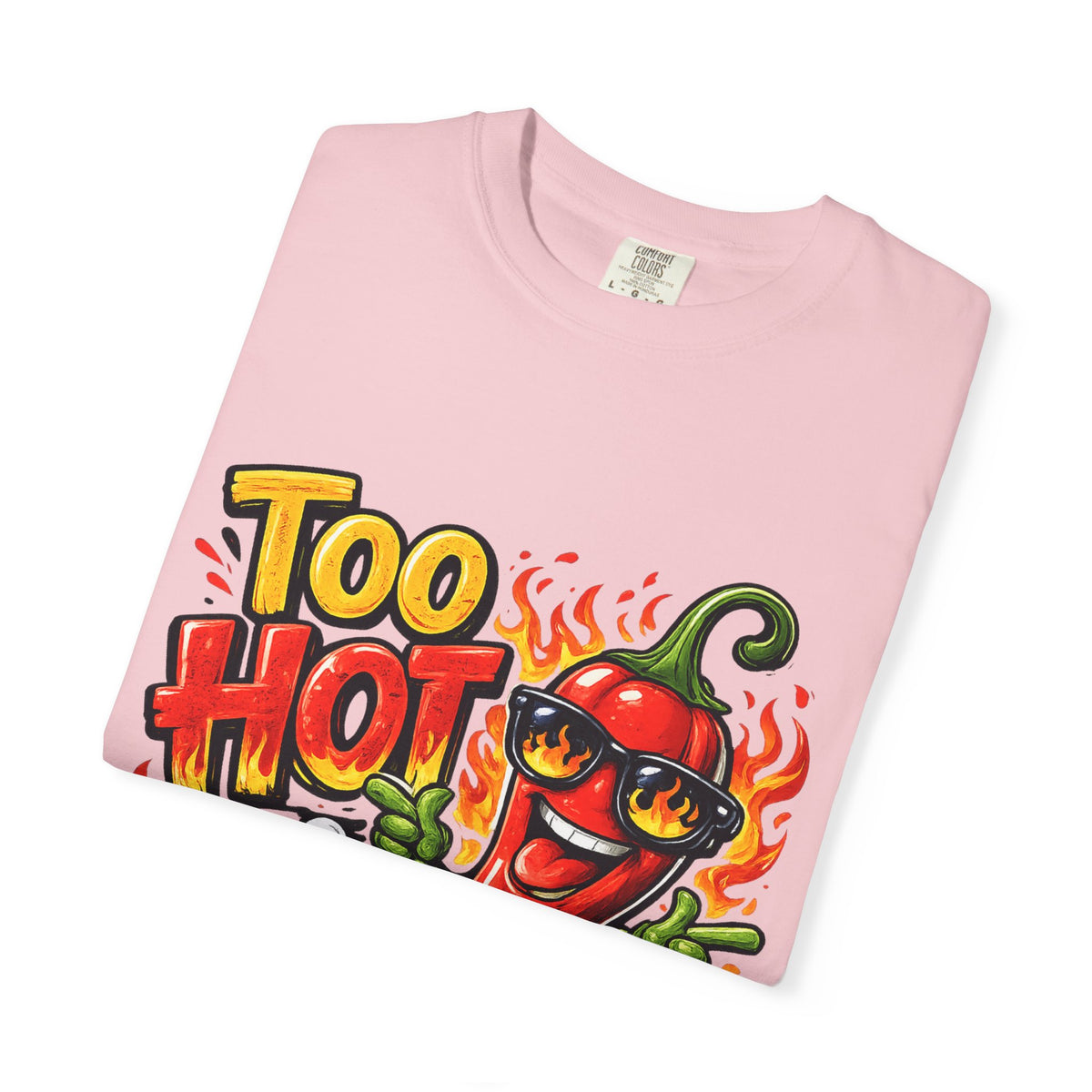 Too Hot to Handle pepper graphic T-shirt | spicy chili design