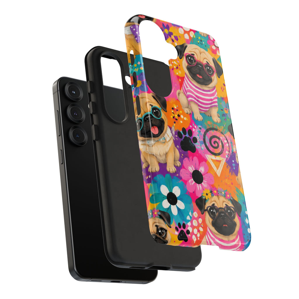 Pug Pop Art Phone Case — Colorful Pug Pattern Tough Case