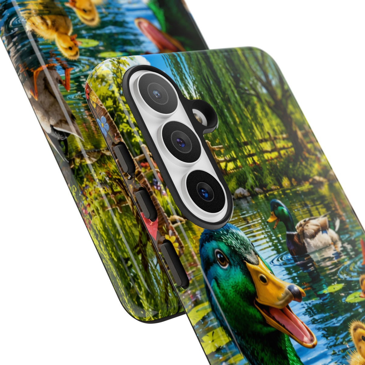 Duck Family Phone Case — Cute Mallard & Ducklings Protective Tough Case
