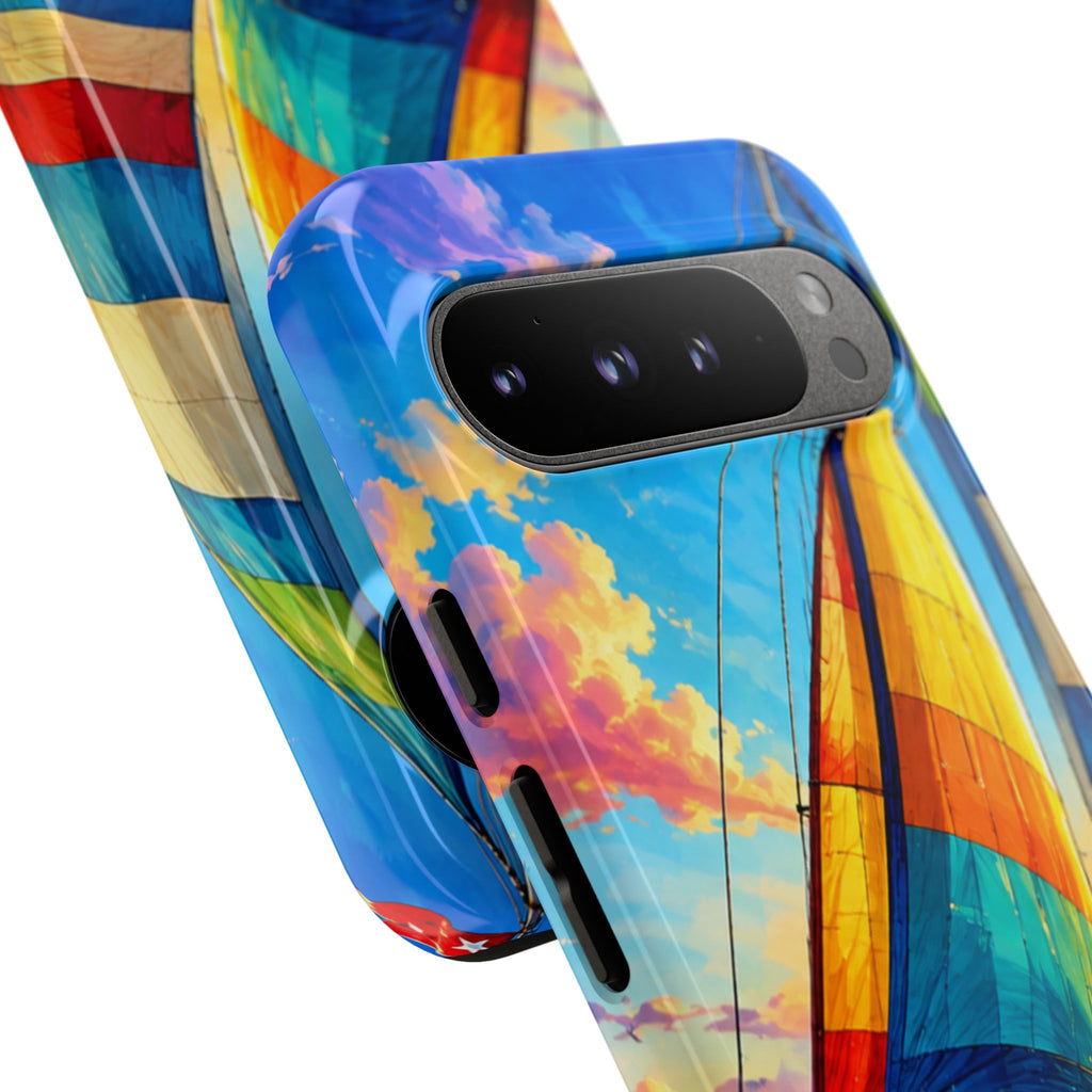 Sailboat Sunset Phone Case — Colorful Nautical iPhone Cover