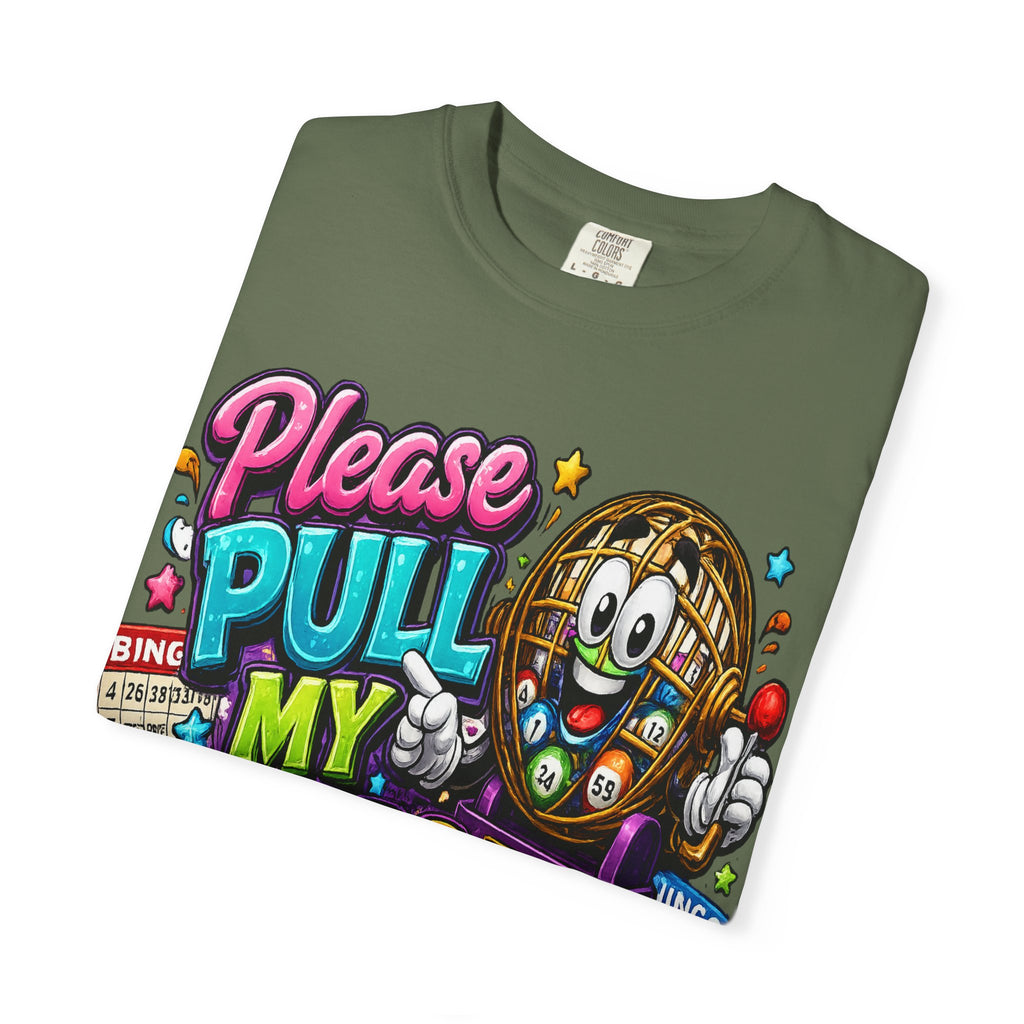 Please Pull My Balls bingo T-Shirt | Funny Lottery Ball Cartoon