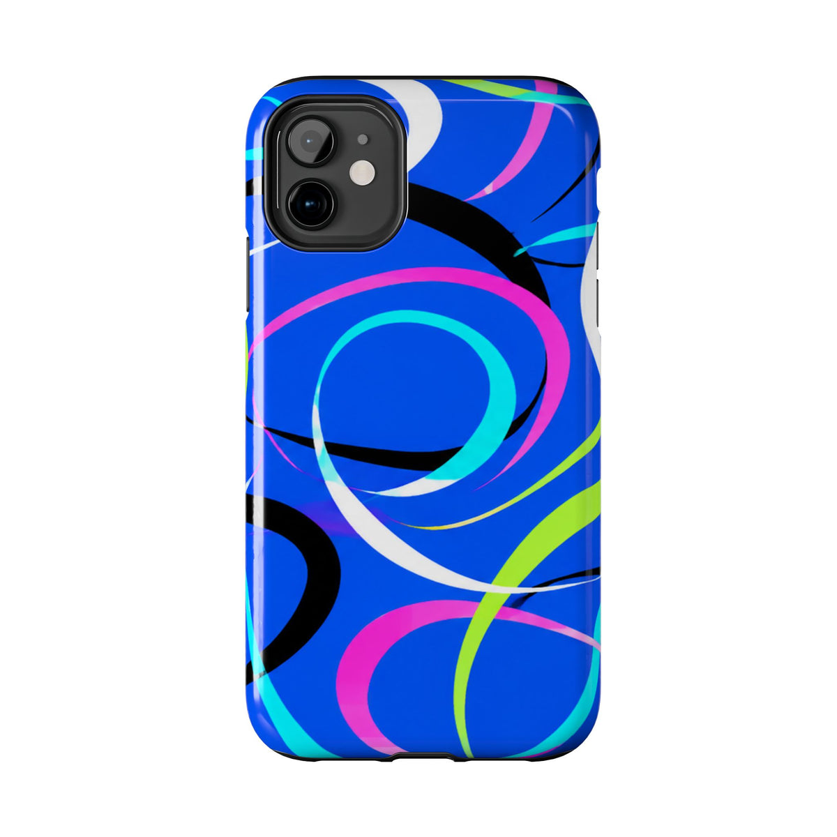Tough Phone Case — Blue Abstract Swirl Protective Cover
