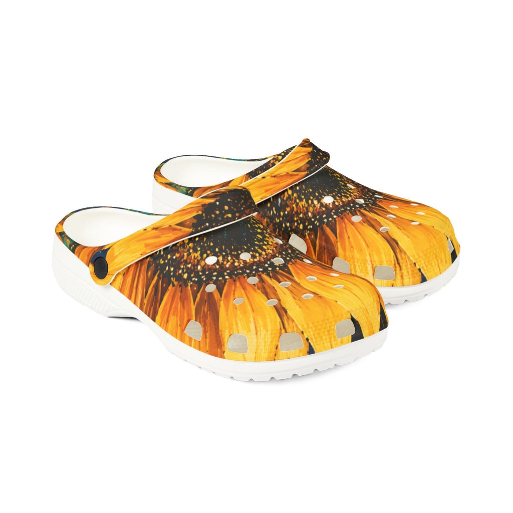 Sunflower EVA Foam Clogs — Floral Garden Slip-On Shoes