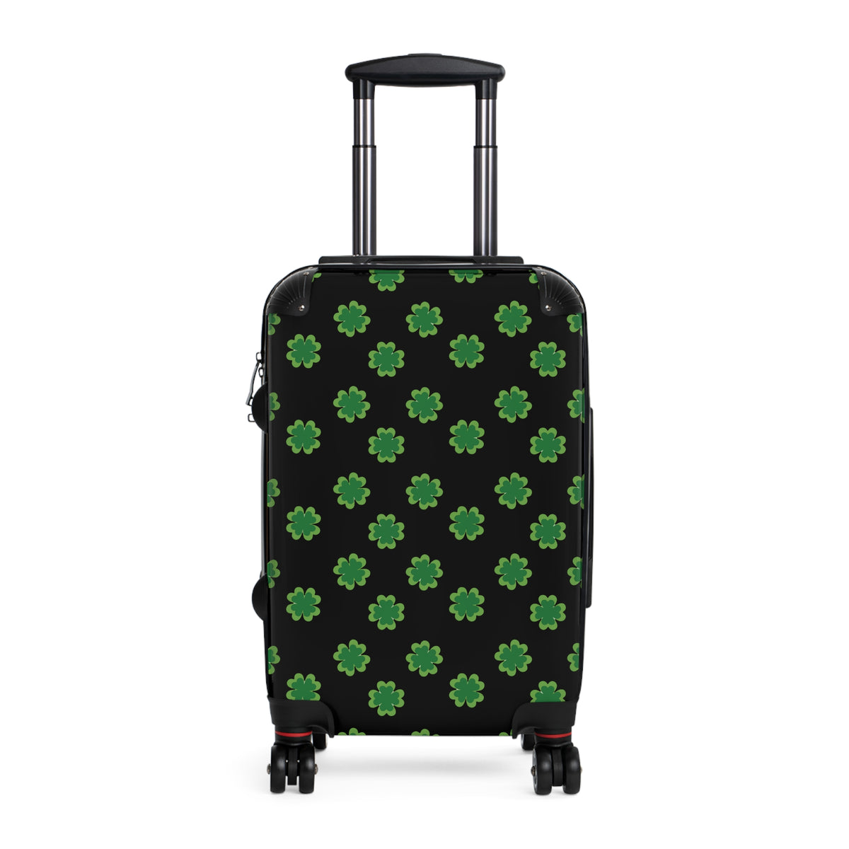 St. Patrick's Clover Suitcase — Green Shamrock Pattern Carry-On