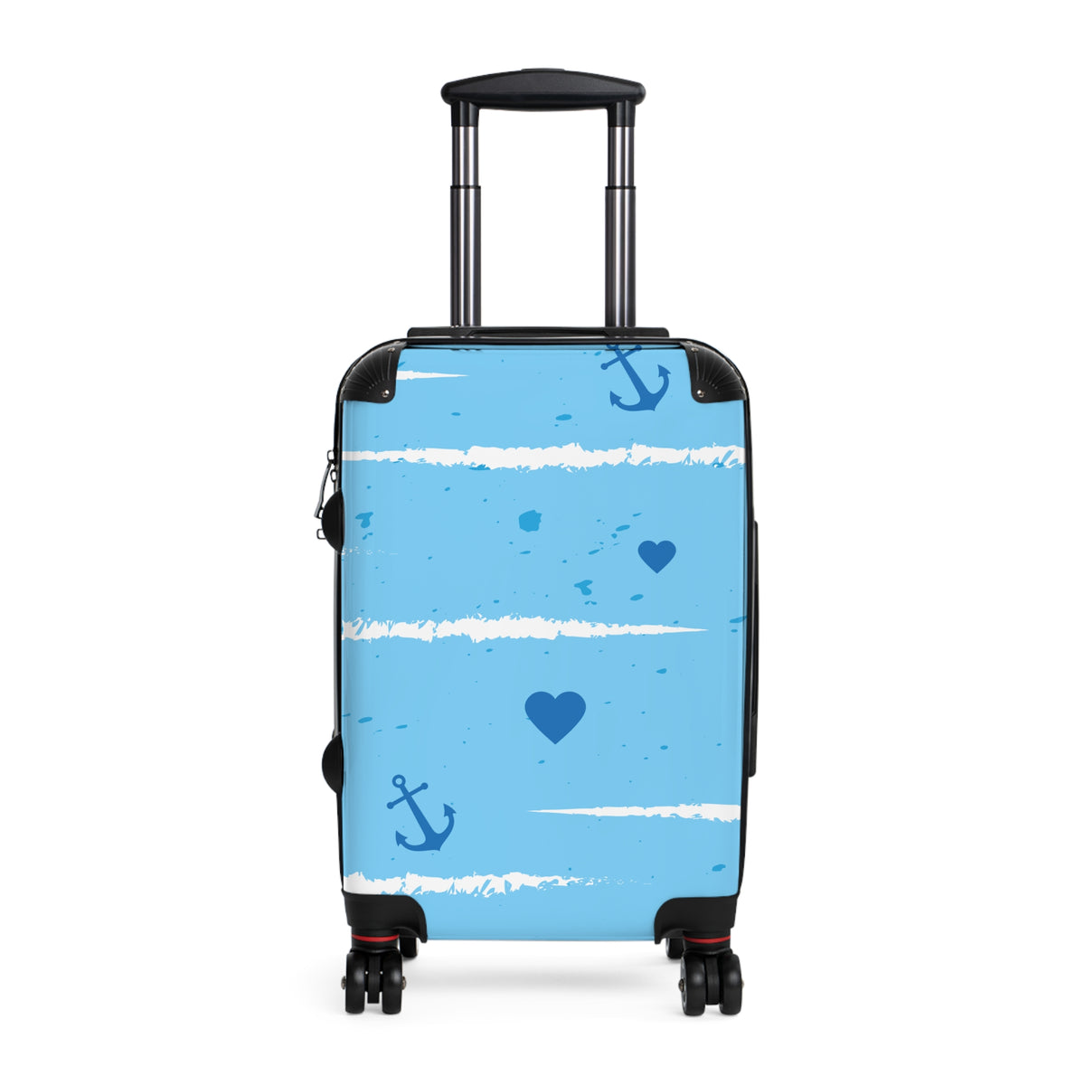 Nautical Heart Carry-On Suitcase — Blue Anchor Travel Luggage