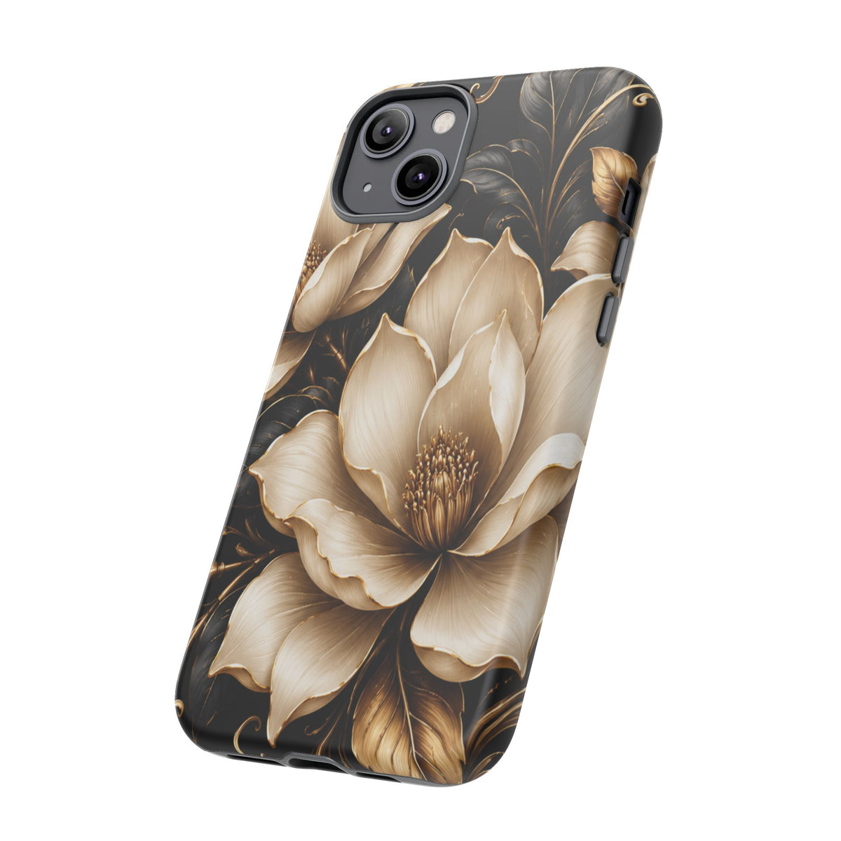 Floral Tough Case — Elegant Gold Magnolia Phone Case