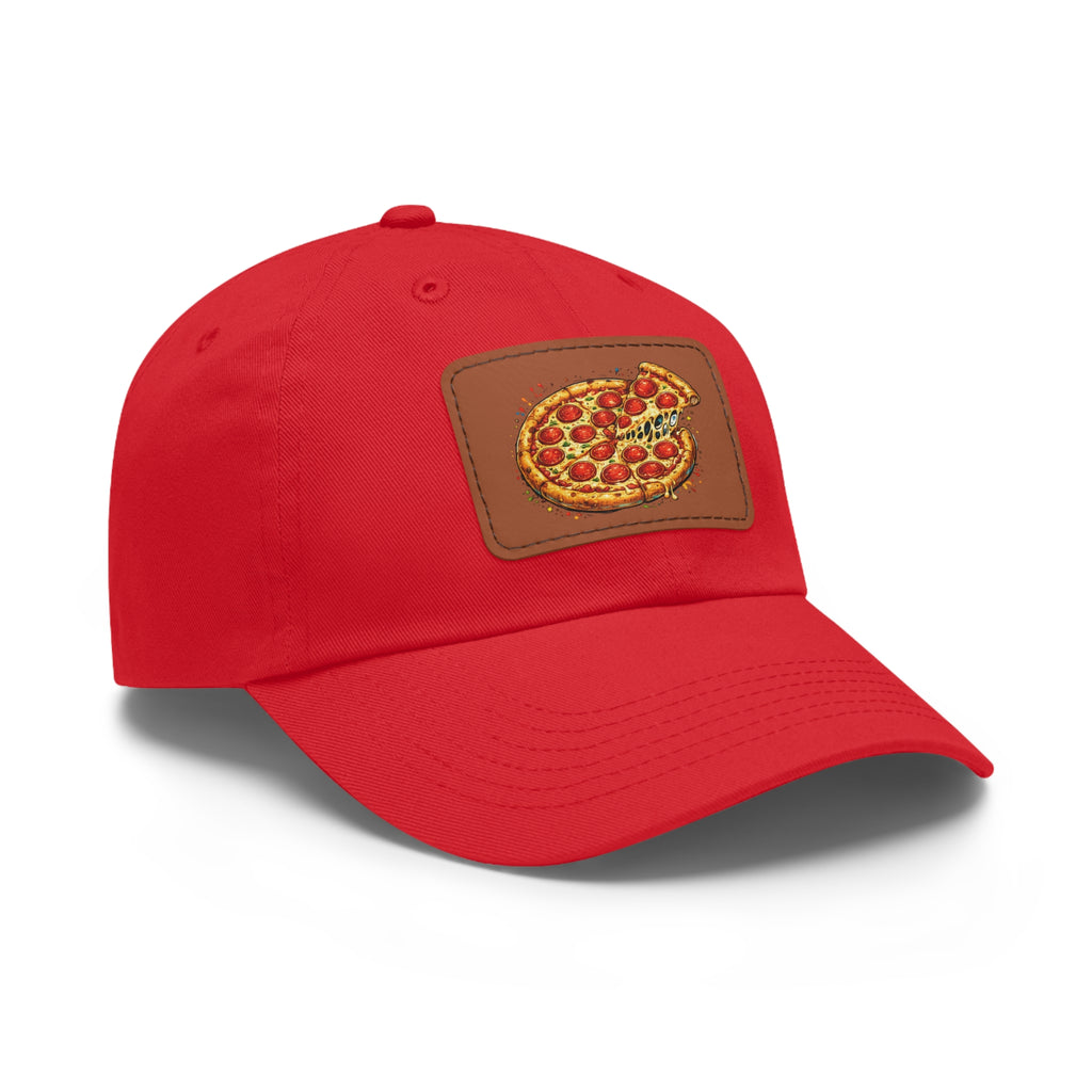 Pepperoni Pizza Patch Hat | Leather Rectangle Patch