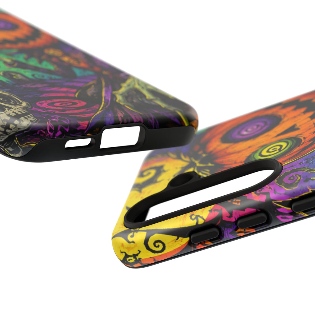 Halloween Pumpkin Skull Phone Case — Psychedelic Jack-o'-Lantern Tough Case