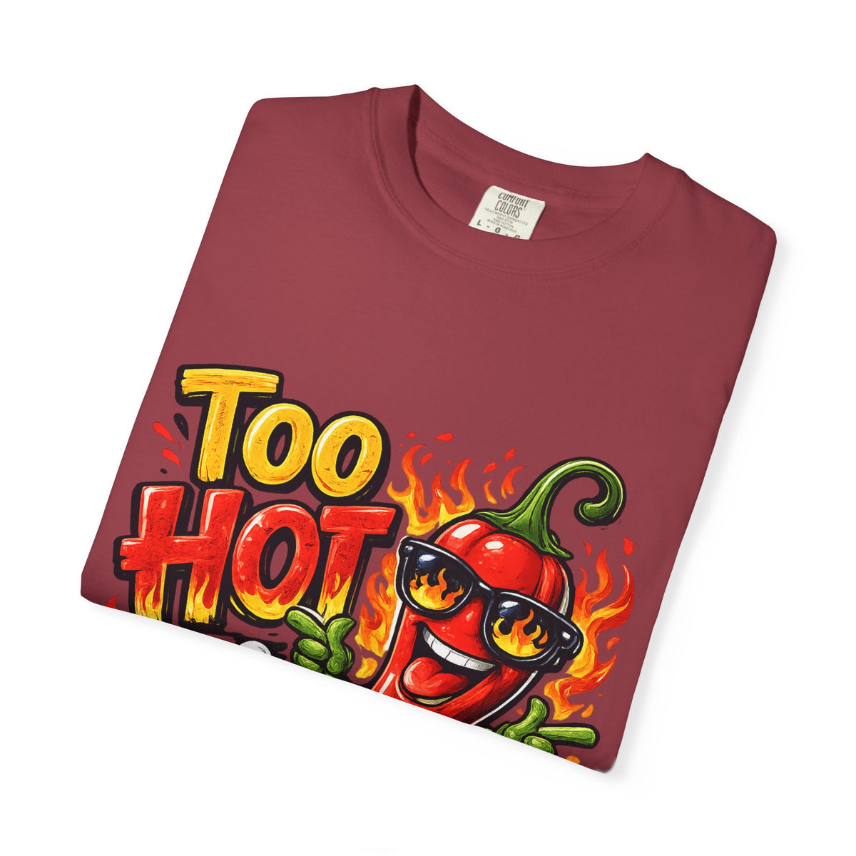 Too Hot to Handle pepper graphic T-shirt | spicy chili design