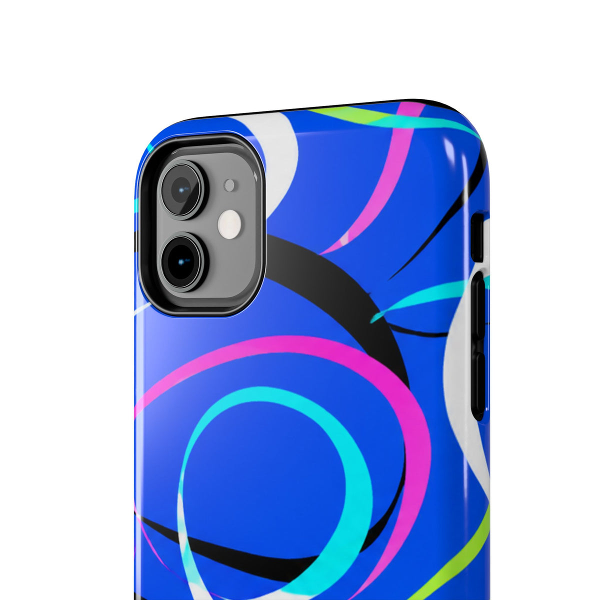 Tough Phone Case — Blue Abstract Swirl Protective Cover