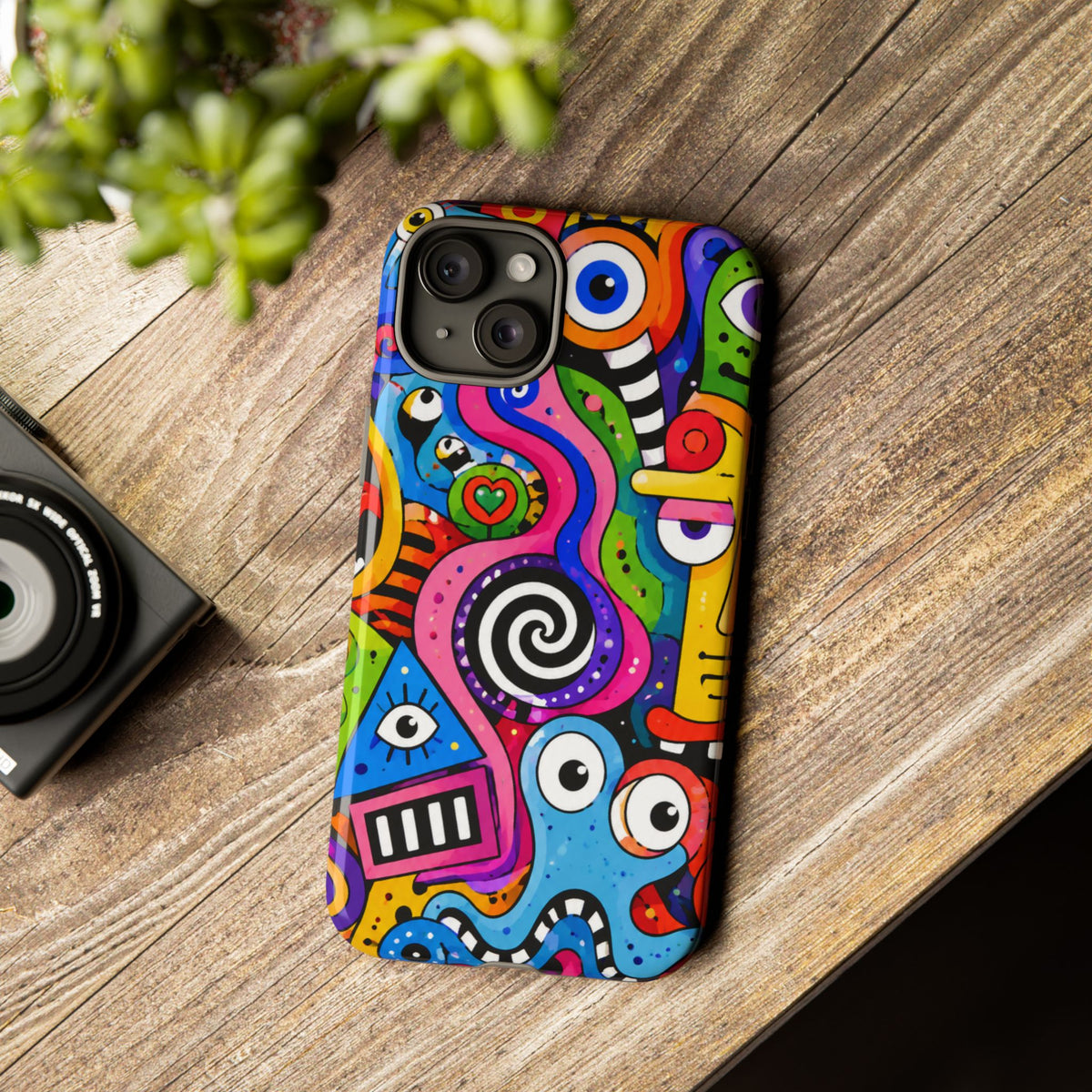 Colorful Abstract Doodle Tough Phone Case