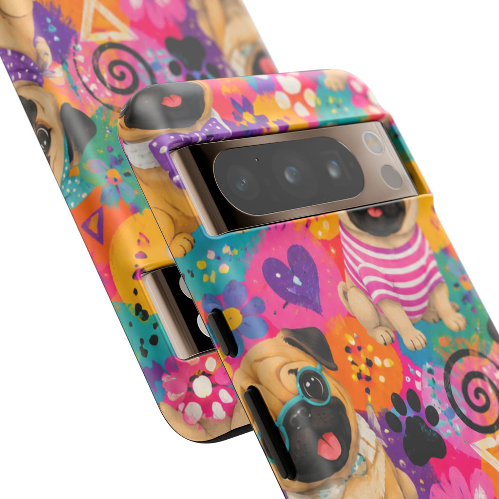 Pug Pop Art Phone Case — Colorful Pug Pattern Tough Case