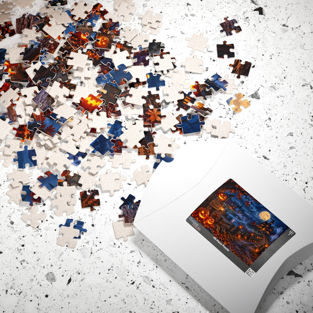 Halloween Haunted Mansion Jigsaw Puzzle — Spooky Night 110/252/520/1014-Piece
