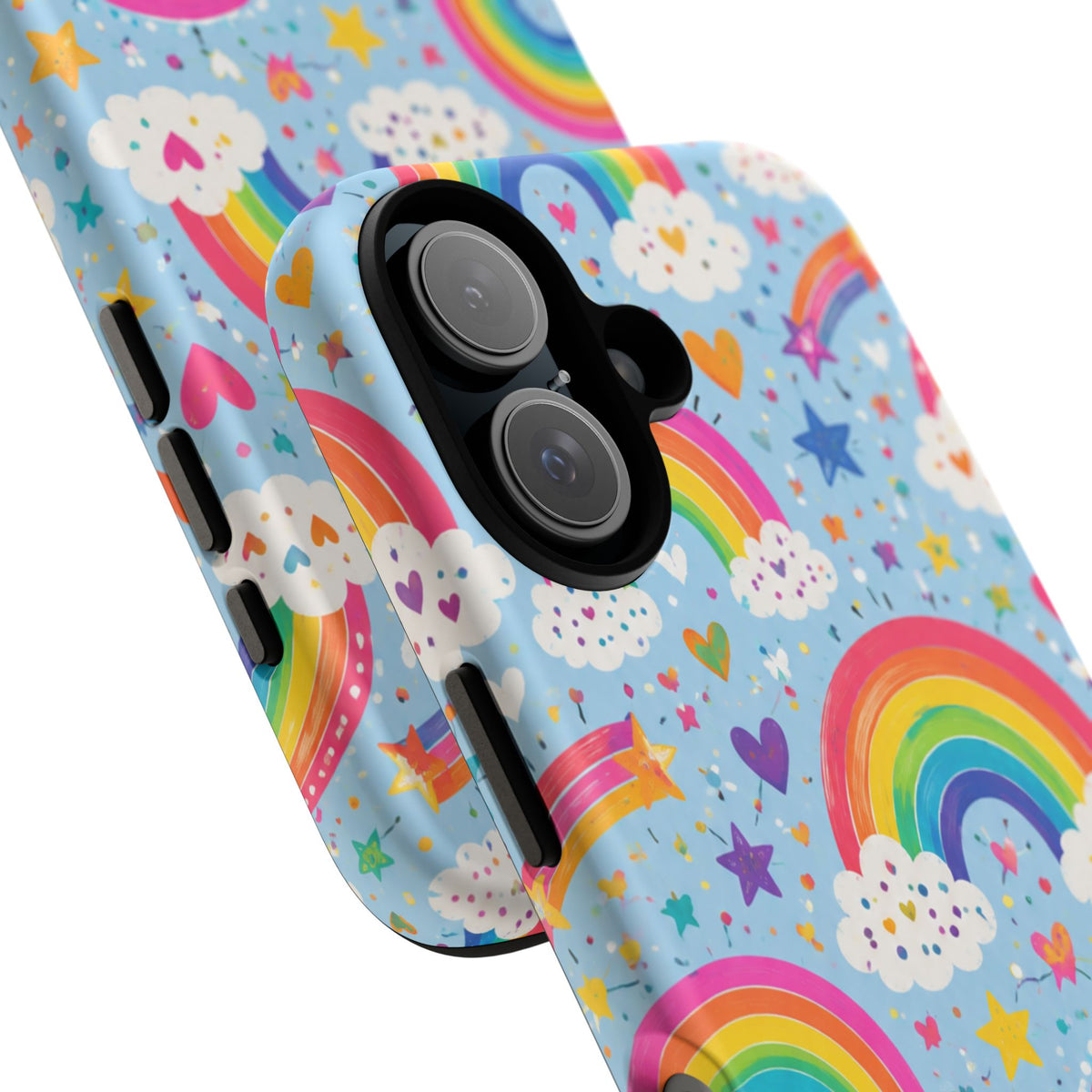 Rainbow Clouds Phone Case — Cute Pastel Rainbow Pattern Tough Case