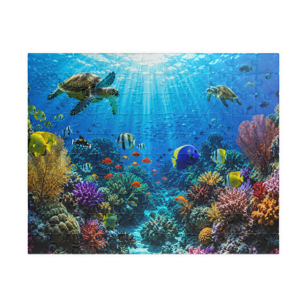 Underwater Reef Jigsaw Puzzle — Sea Turtles & Tropical Fish (110–1014 pcs)