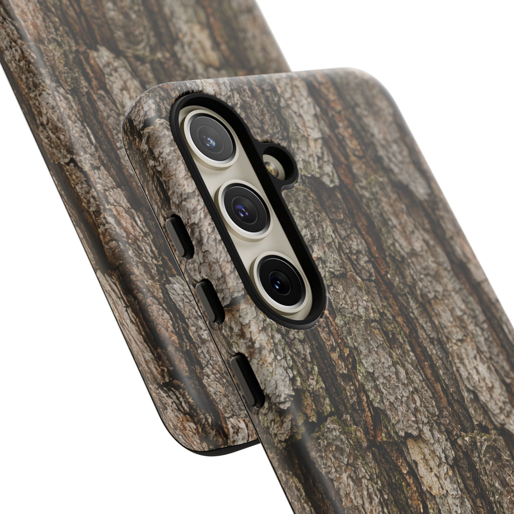 Bark Texture Phone Case - Rugged Woodland Camouflage for Nature Lovers