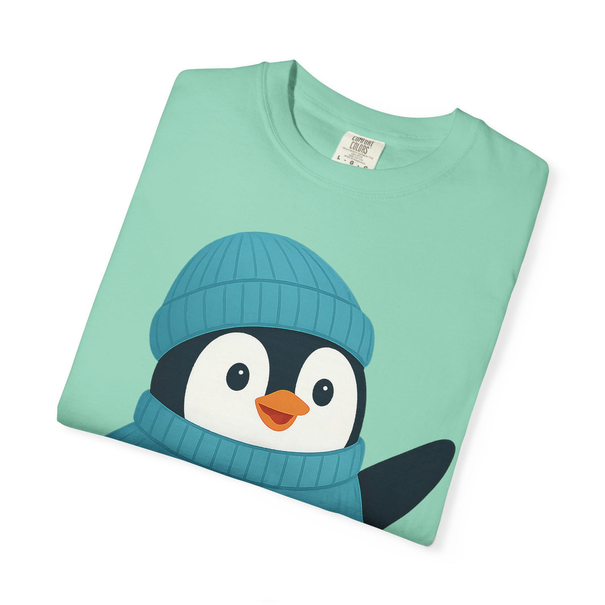 Cute Penguin in Blue Knit Tee