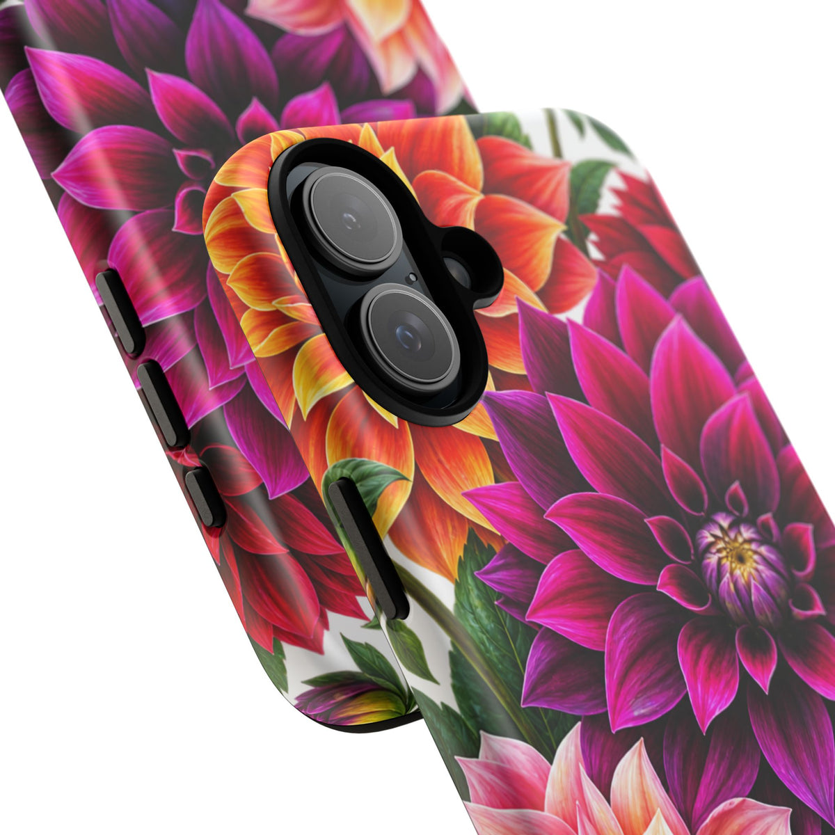 Floral Dahlia Tough Phone Case — Vibrant Protective Floral Phone Cover