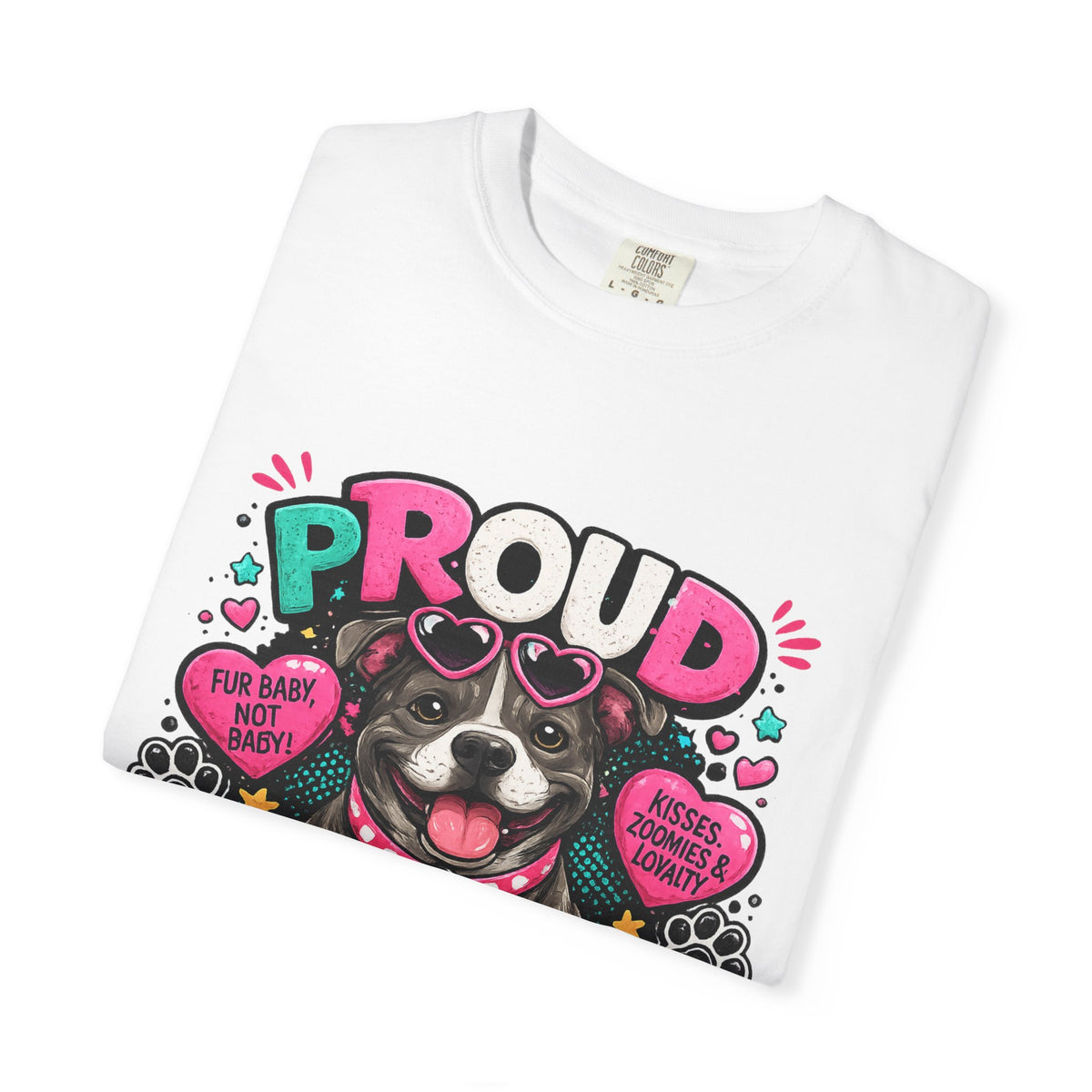 Proud Pitbull Mom T-Shirt | Cute Pitbull Illustration