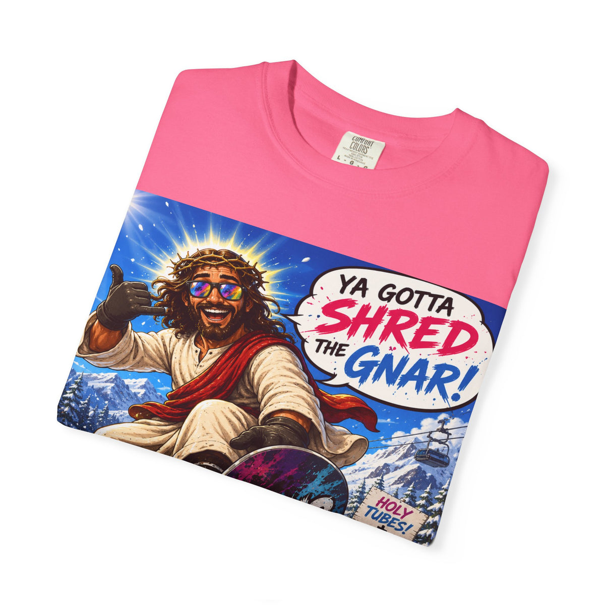 Jesus Skateboarding Shred the Gnar T-shirt | Christian Skateboard Design