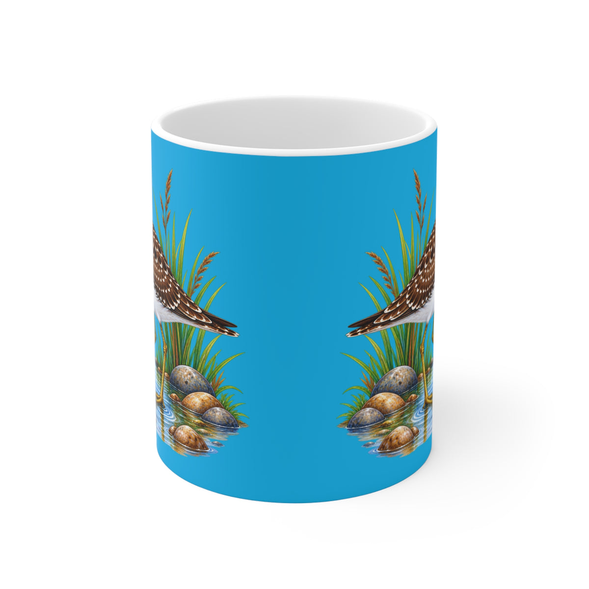Sandpiper Bird Mug — Coastal Wildlife Ceramic Coffee Cup (11 oz)