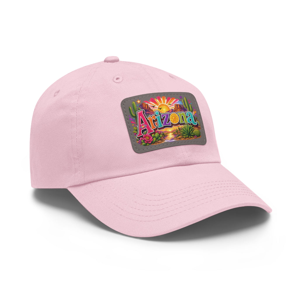 Arizona Sunset Leather Patch Dad Hat | State Patch Hat